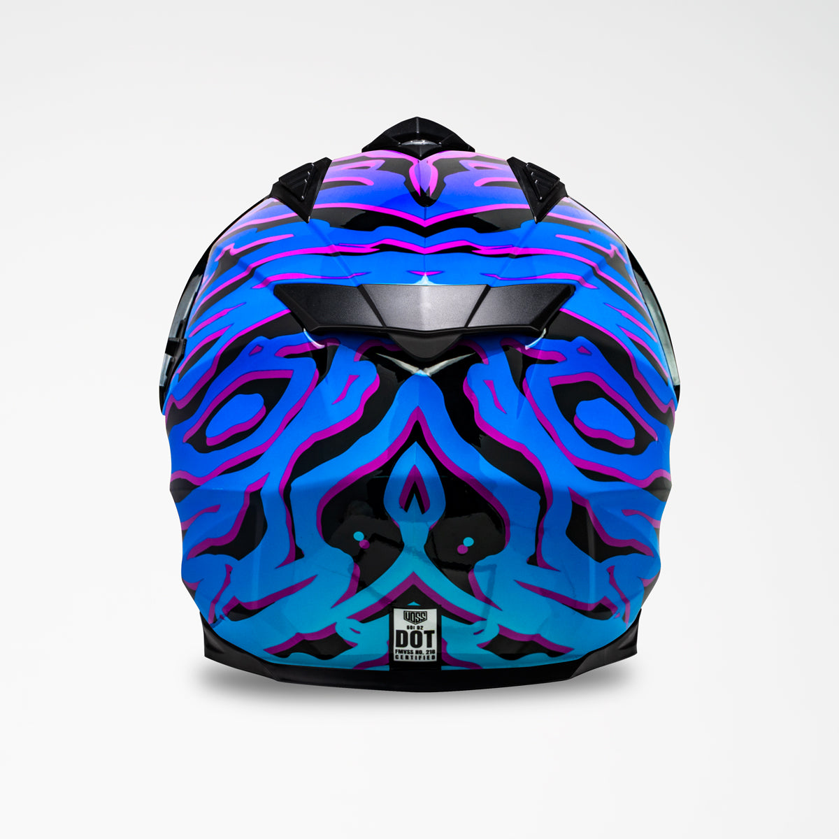 Voss 601 D2 Dual Sport Gloss Purple Safari Helmet