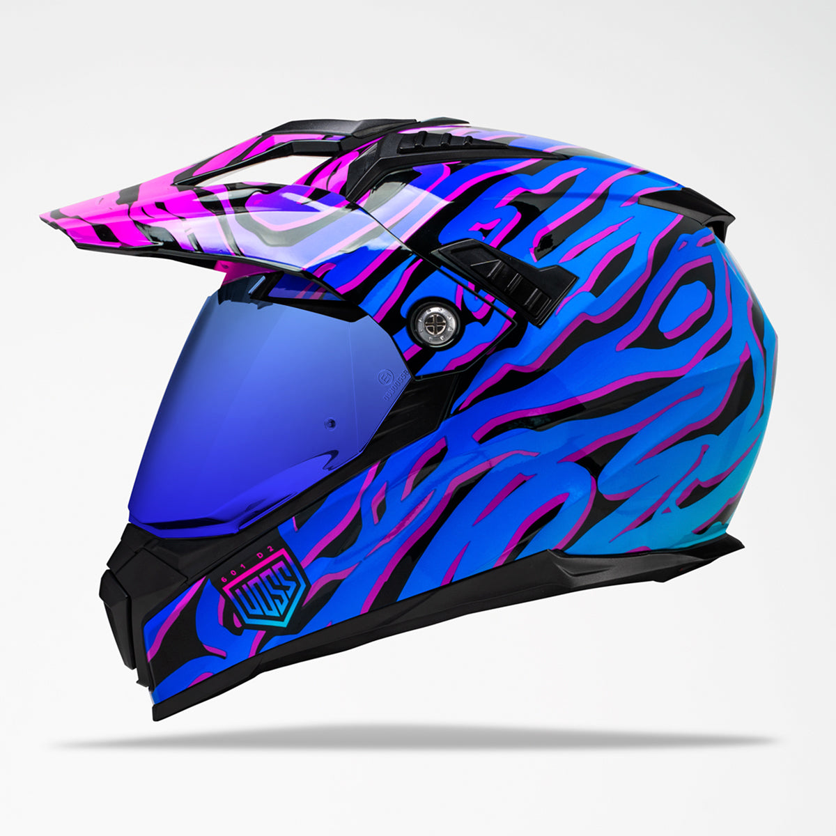 Voss 601 D2 Dual Sport Gloss Purple Safari Helmet