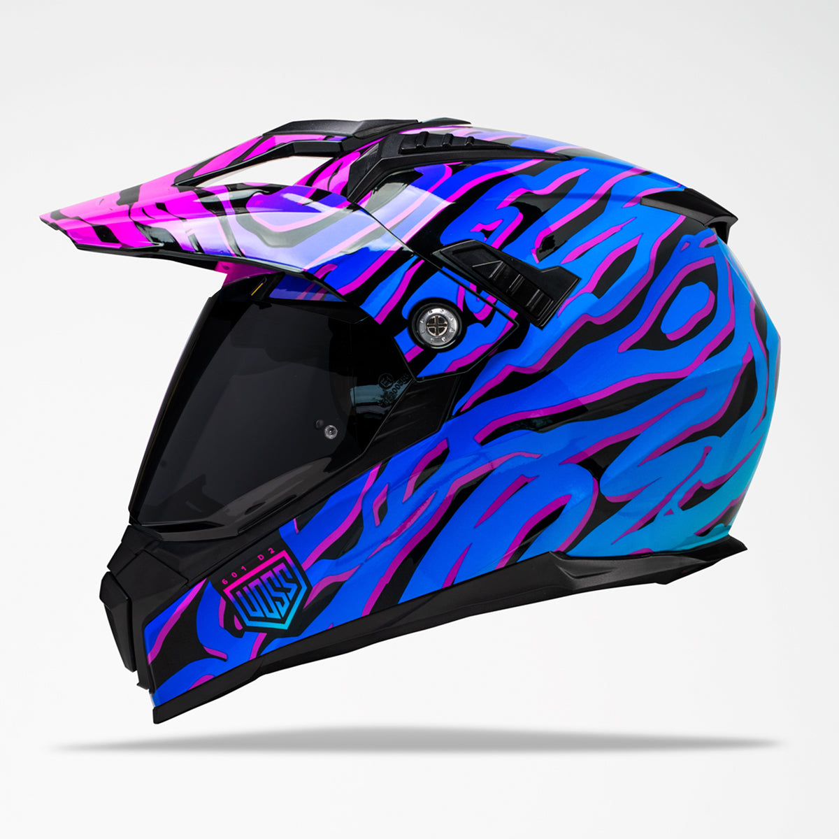 Voss 601 D2 Dual Sport Gloss Purple Safari Helmet