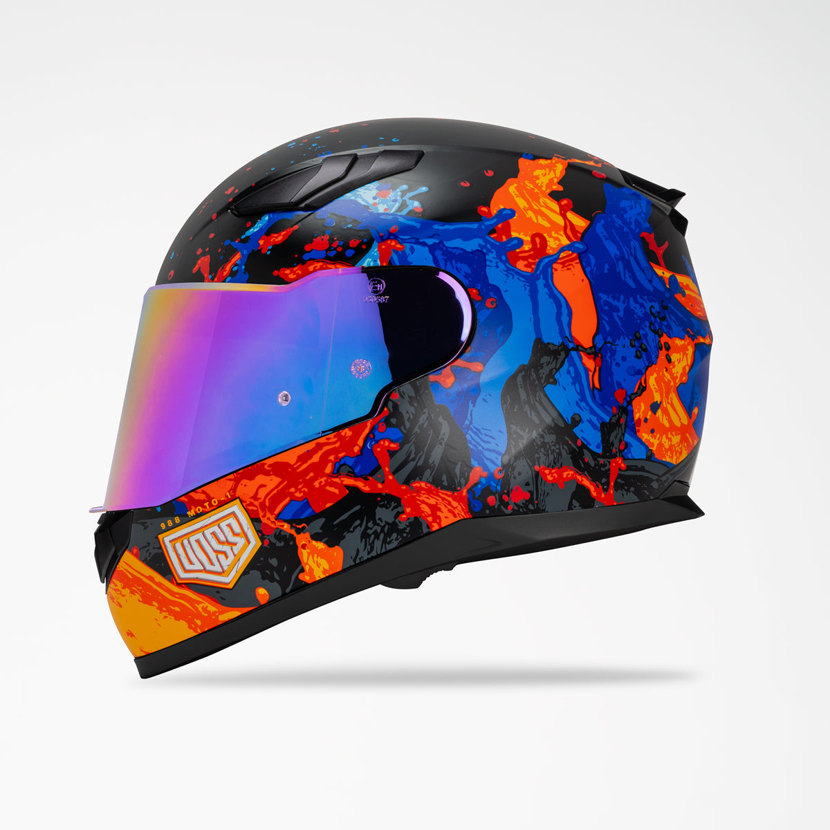 Voss 988 Moto-1 Matte Molten Helmet