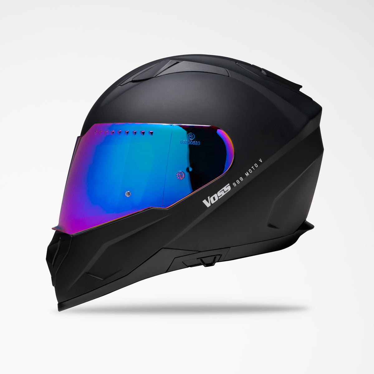 Voss 989 Moto-V Matte Black Helmet