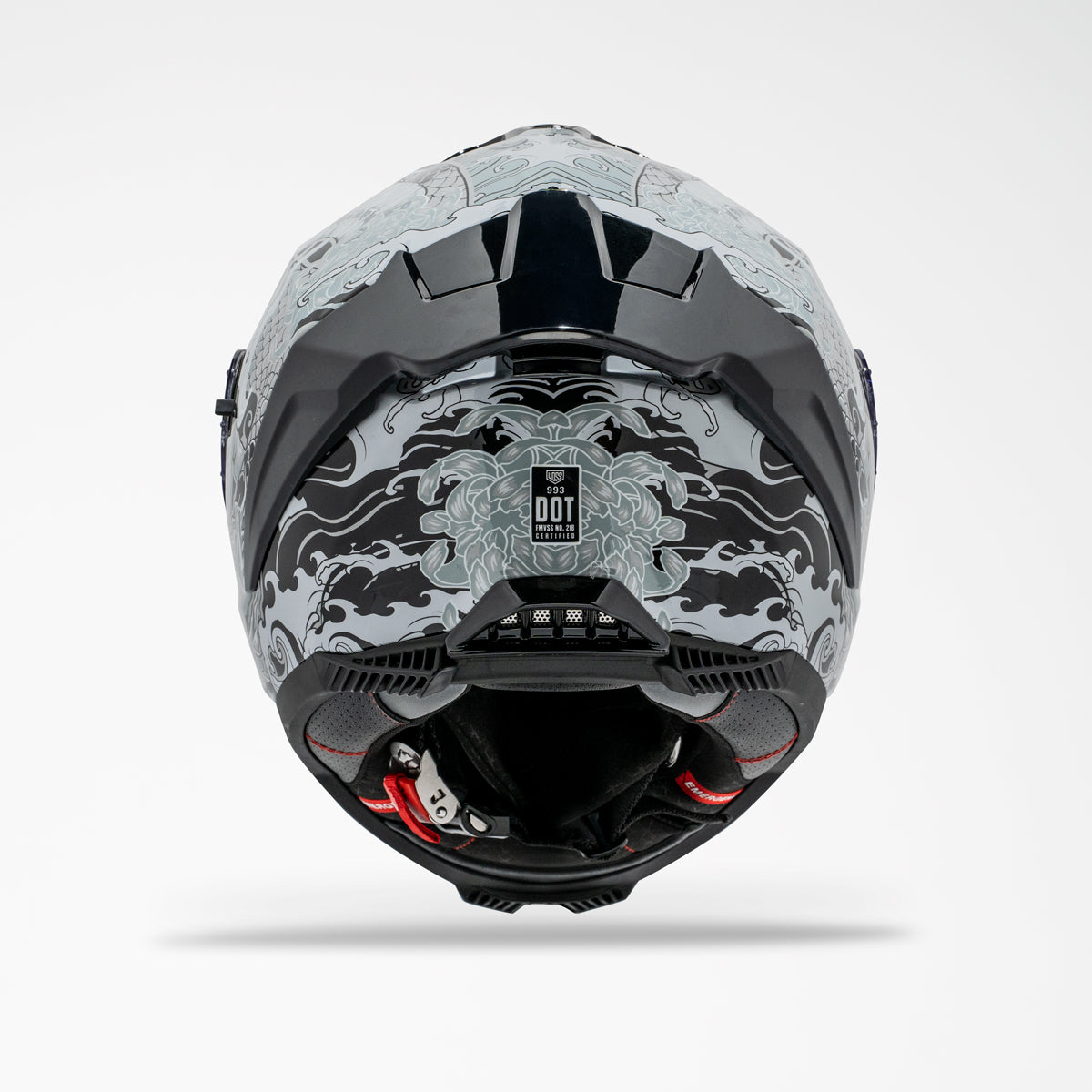 Voss 993 Moto-S Gloss Black Irezumi Helmet