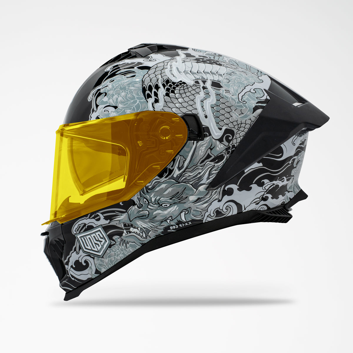 Voss 993 Moto-S Gloss Black Irezumi Helmet