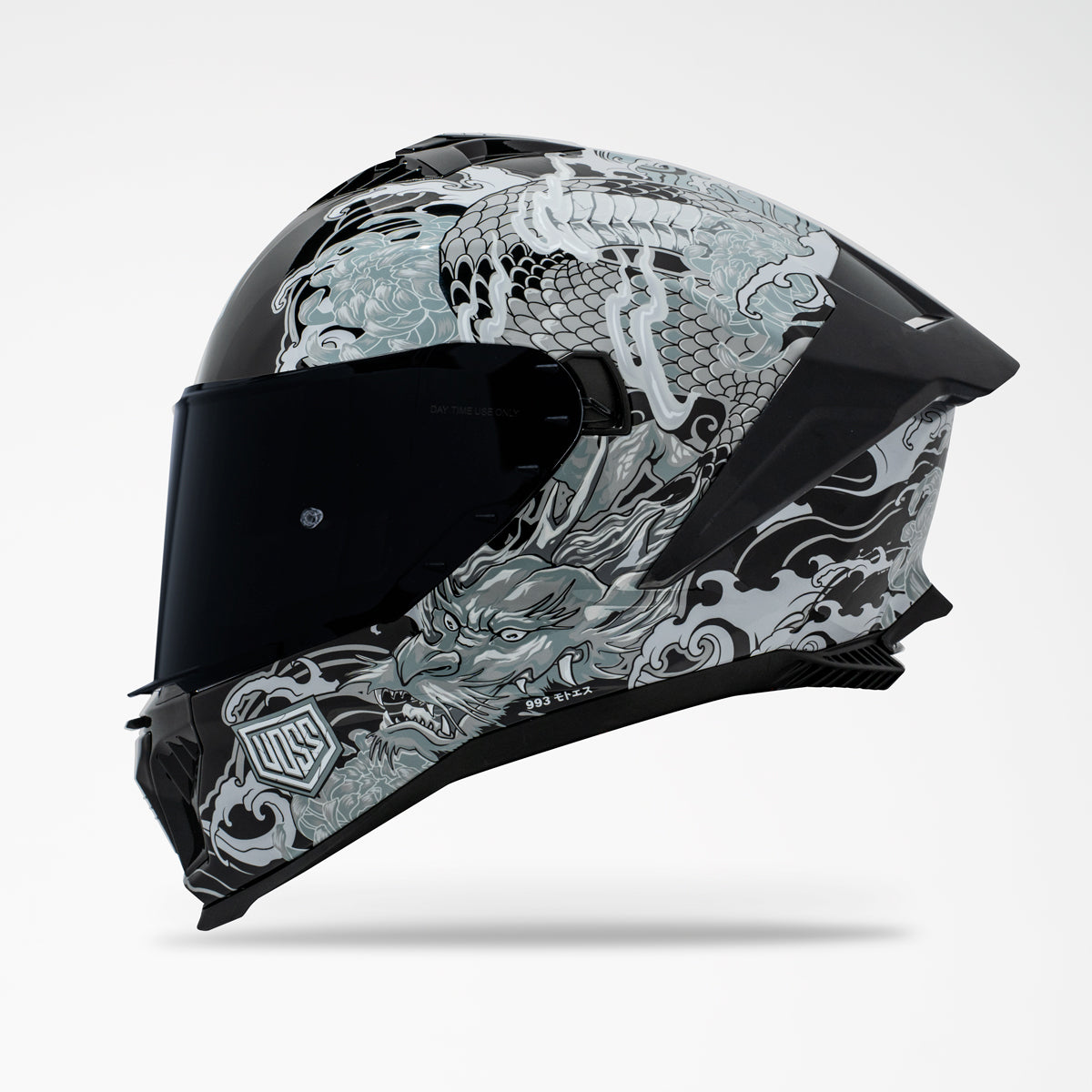 Voss 993 Moto-S Gloss Black Irezumi Helmet