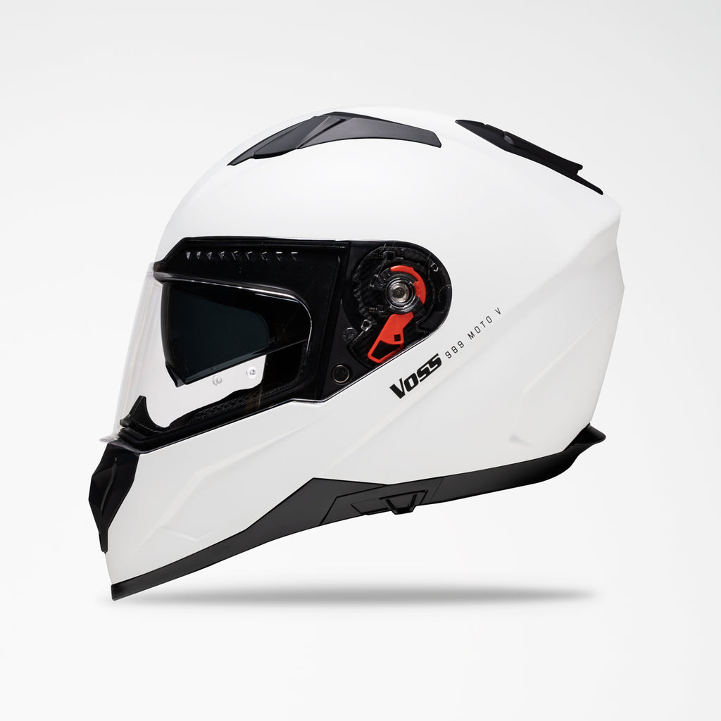 Voss 989 Moto-V Matte White Helmet